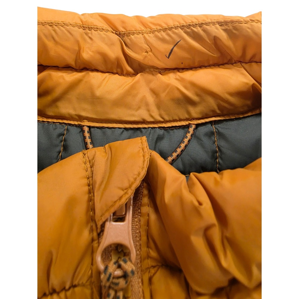 Old Navy L Grid Quilt Puffer Jacket Men's SAFFLOWER Orange Water-Resistant Coat - Picture 4 of 11